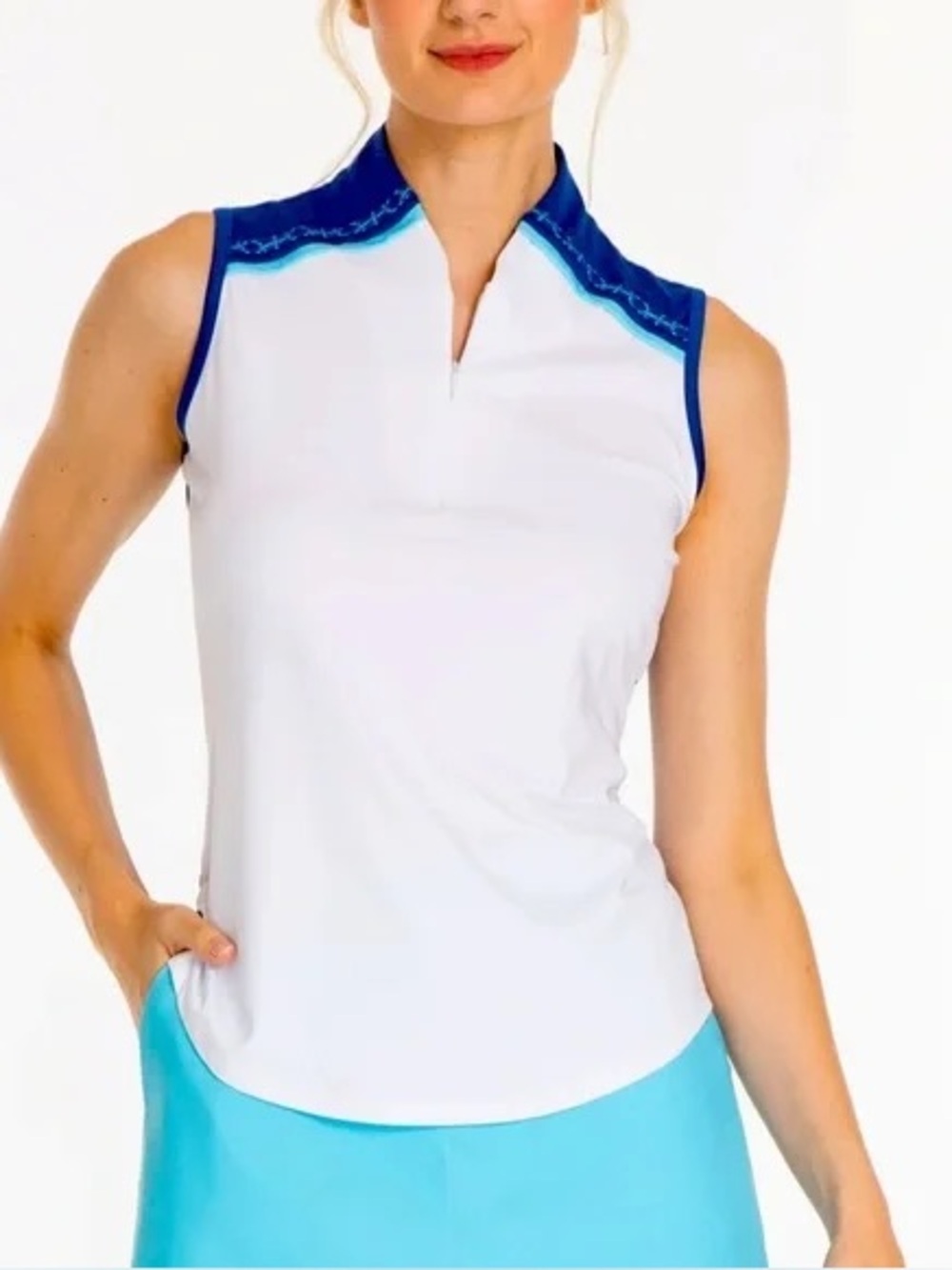 Sport Haley Serena sleeveless golf polo shirt size large